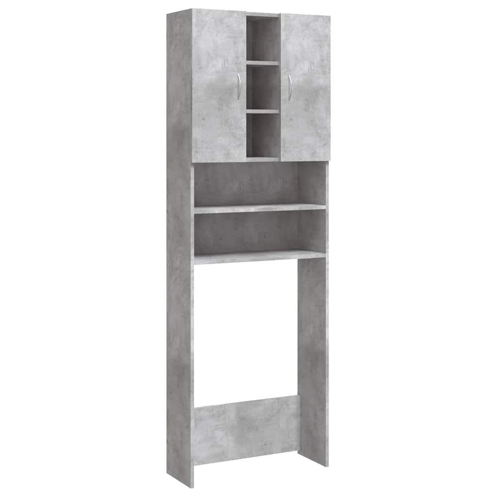 Washing Machine Cabinet Concrete Grey 64 x 25.5 x 190 cm