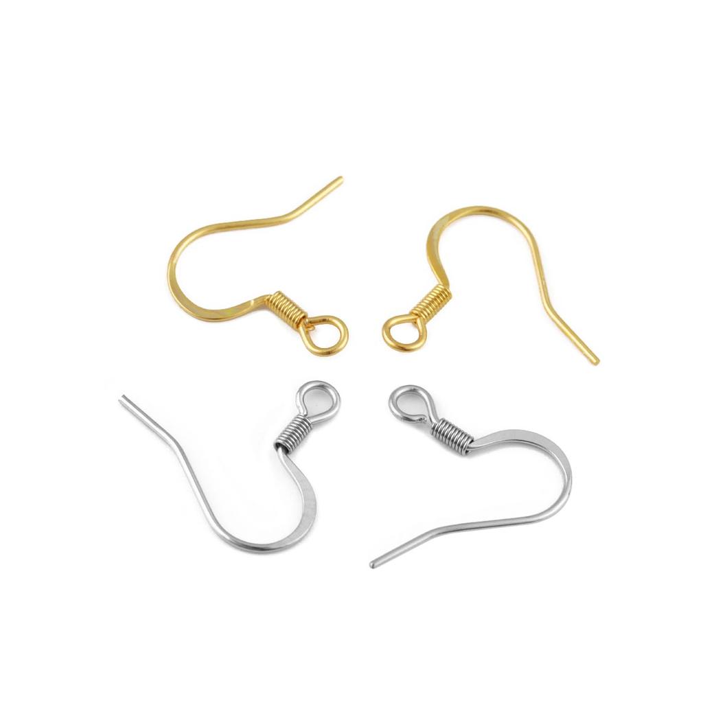 Stainless Steel Earrings Hook For Jewelry Making Hypoallergenic Women Dangle Cross Earring Clasps Fittings Diy Finding