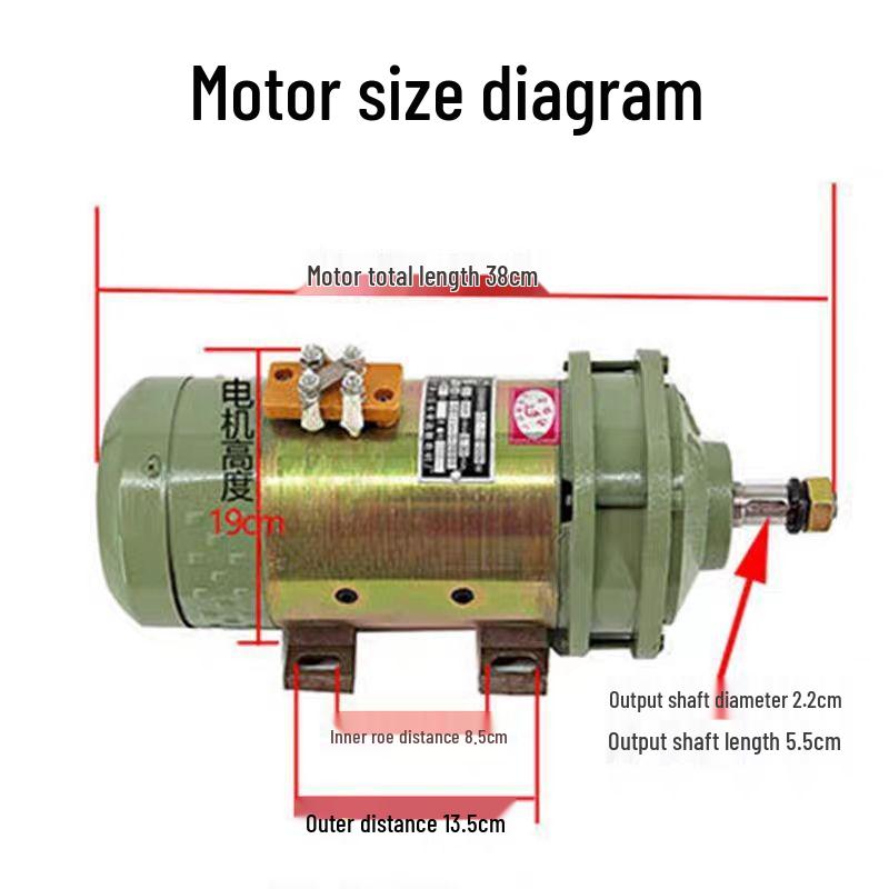 High-Power Pure Copper Brushed Motor for 24V-72V Electric Tricycles