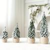 4pcs Set of Artificial Mini Christmas Tree,  Hemp Rope Bottom Basin Christmas Tree, Suitable for Home Desktop Decoration At Christmas