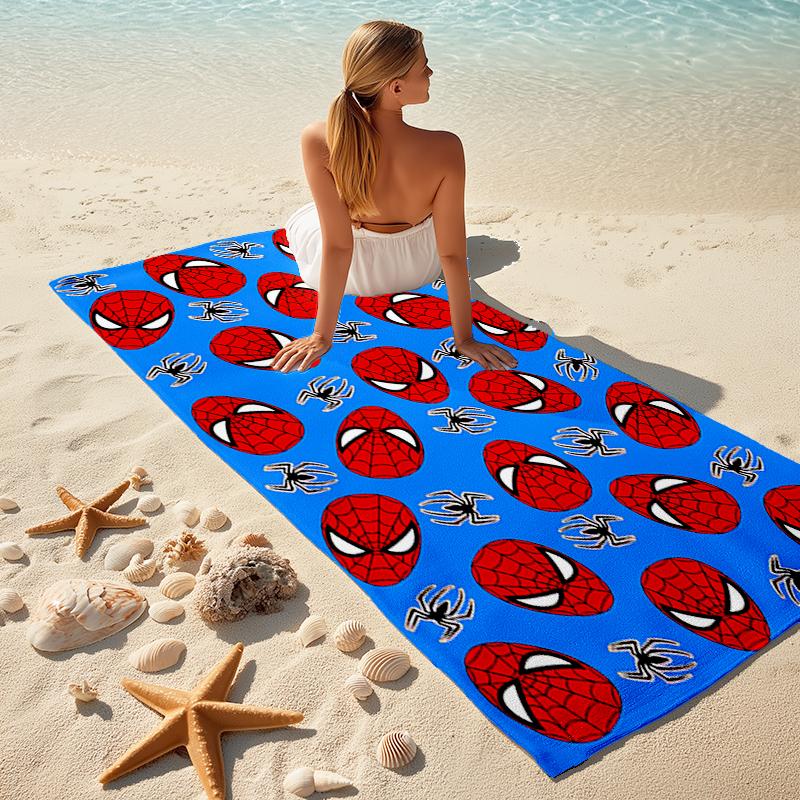 Spider-Man Beach Towel Outdoor Camping Beach Towel for Vacation Swim Outdoor Pool Absorbent Bath Towel