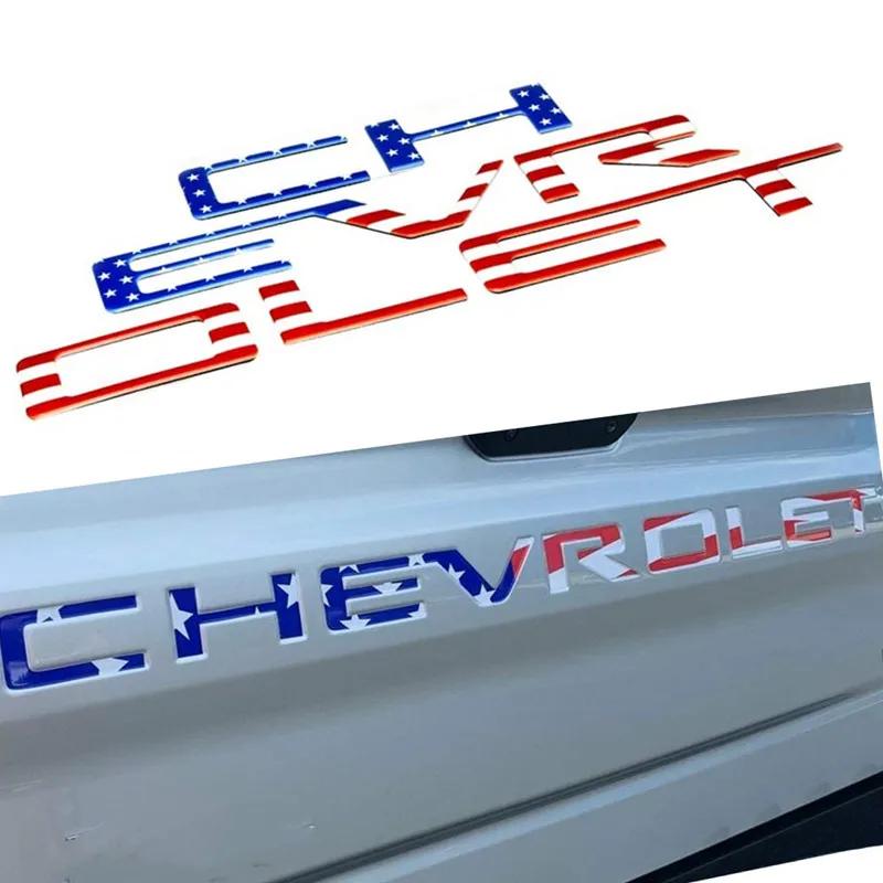 ABS Car Tail Letter Stickers Accessories for Chevrolet SILVERADO Auto Rear Trunk Emblem Badge Decal Decoration