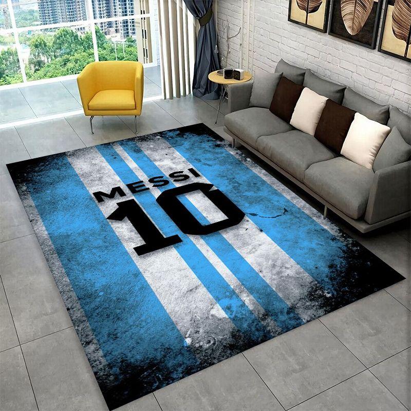 Tappeto Antiscivolo Sportivo Capra del Calcio M-Messi per Soggiorno, Camera da Letto, Sala Giochi, Tappeto Morbido Tappetino per Pavimento Arredamento Casa Tappeto per Stanza dei Bambini