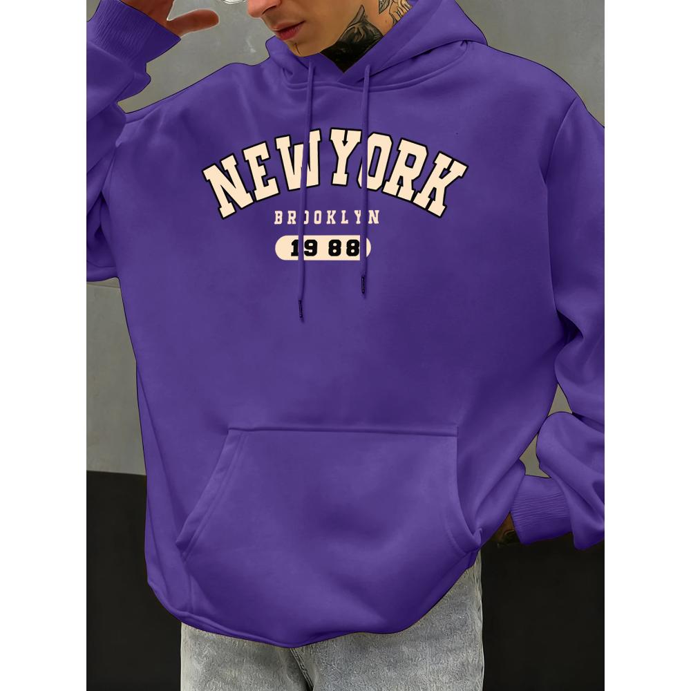 Casual Men's Printed Sports Hoodie Fashionable Loose Simple Hoodies Sweatshirts Men’s