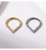 Anello Segmentato a Cerniera Goccia Lacrimale Acciaio Chirurgico 316L Septum Naso Clicker Piercing Labret Labbra Cartilagine Orecchio Daith Helix Orecchino