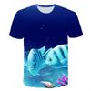 Summer Dolphin Fish 3D Print T-Shirts Men Women  Short Sleeve Vacation T Shirt Oversized Harajuku Tees Top  Clothing