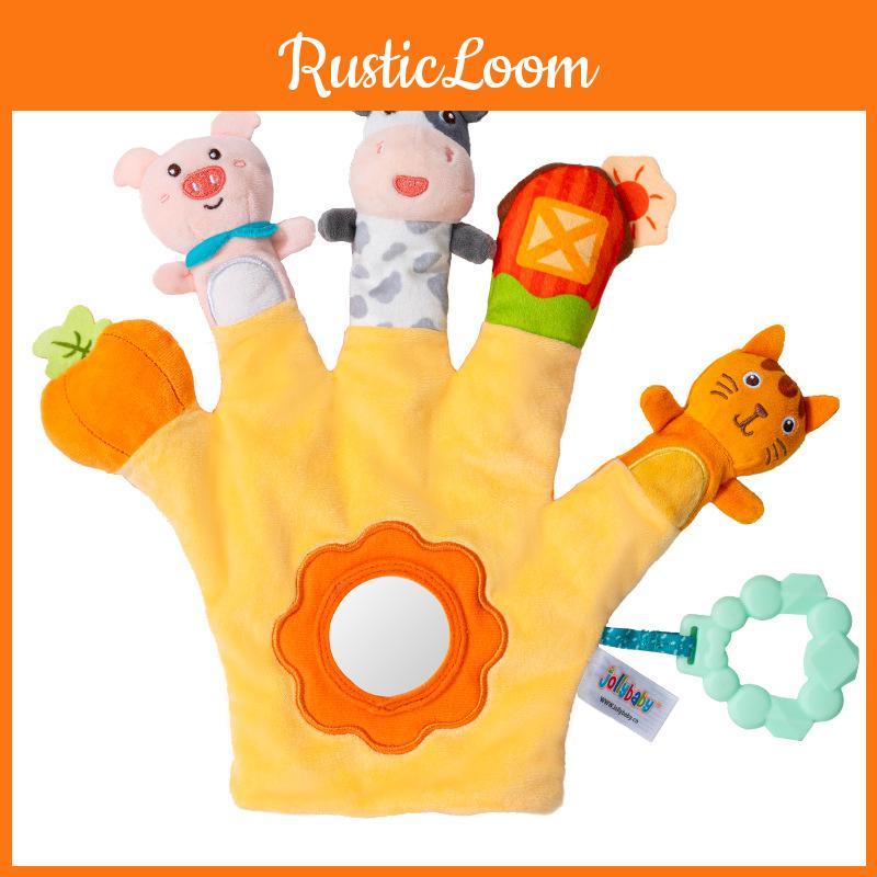 Baby Animal Hand Puppet With Teething Gel For Sleep And Sensory Development