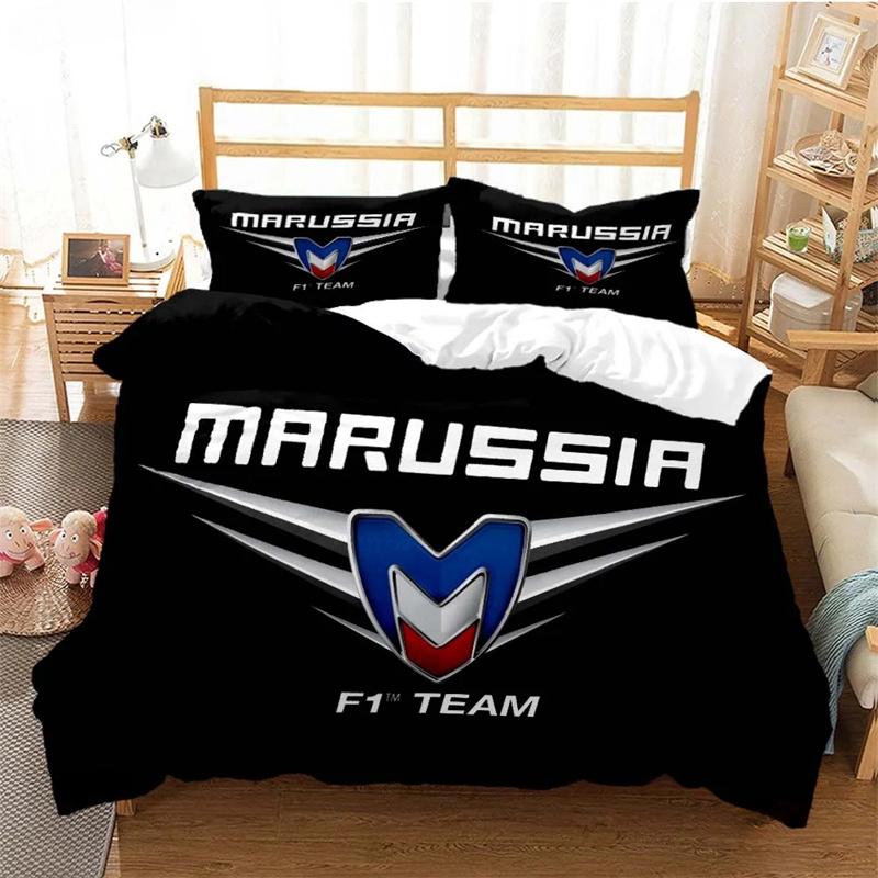 Formula 1 Racing Enthusiast Duvet Cover Comforter Bedding Sets Soft Quilt Cover and Pillowcases Teens Single/Double/Queen/King