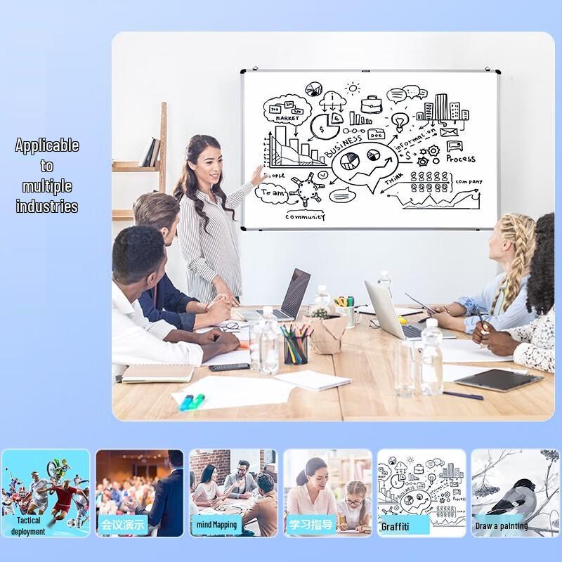 Deli 90x60cm Magnetic Hanging Whiteboard