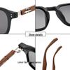 Stylish Polarized Wood Grain Rivet Sunglasses for Women & Men - High-End Look with UV Protection