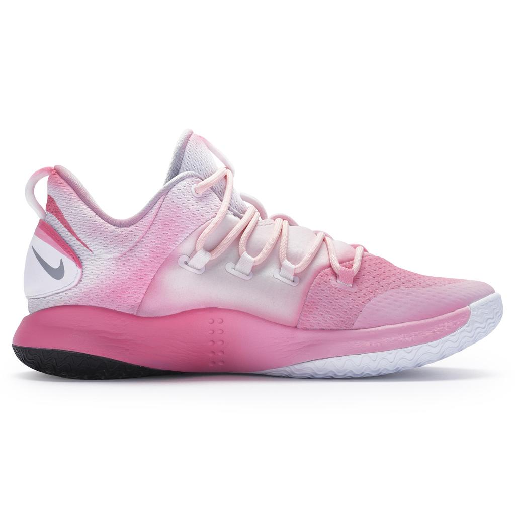 Nike Hyperdunk 10 Cushioning Slip Resistant Abrasion Resistant Low top Basketball Shoes Men's Pink AR0465-100(Team80-)
