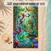 Birds Theme Soft Beach Towel Personalized Custom Name Text Towel Portable for Beach Pool Travel
