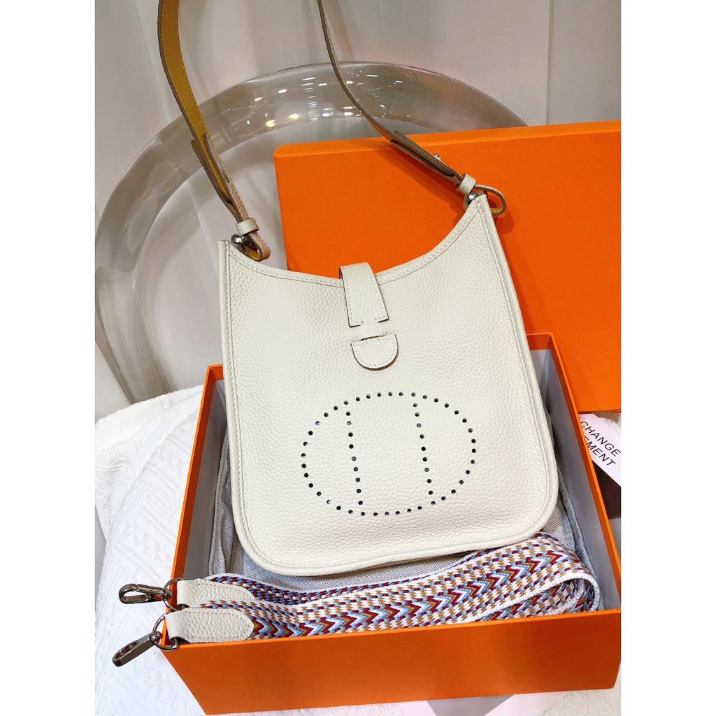 Spot Wholesale Top Layer Cowhide Evelyn Bag Genuine Leather Mini Bucket Bag TC Leather Mini Shoulder Crossbody Bag Tide