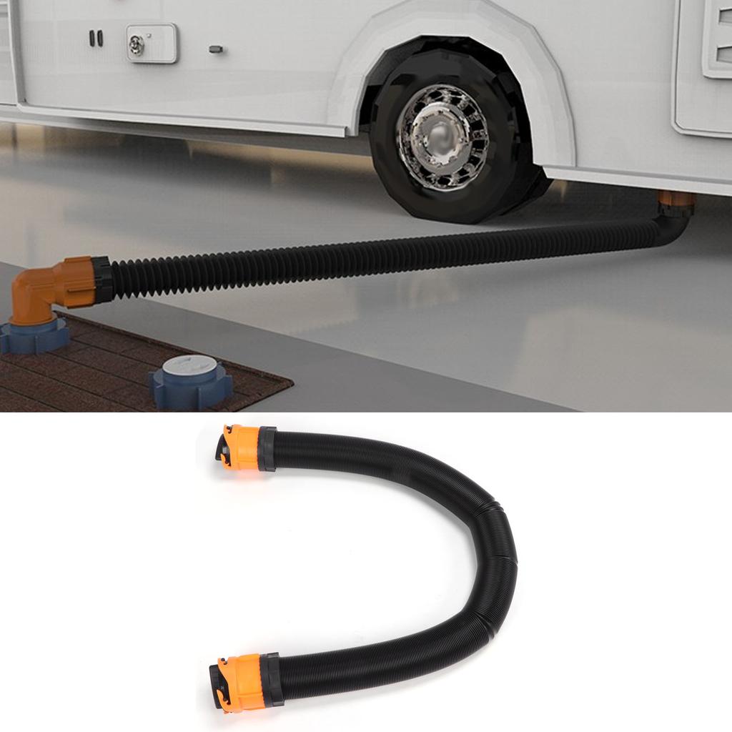 15ft Sewer Hose Sewage Pipe Kit with Swivel Adapter Translucent Elbow Storage Caps RV Campers Parts