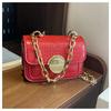 New Crocodile Pattern Texture Girls Shoulder Bag Bag Love Lock Accessories Small Bag Girls Go Out Small Bag