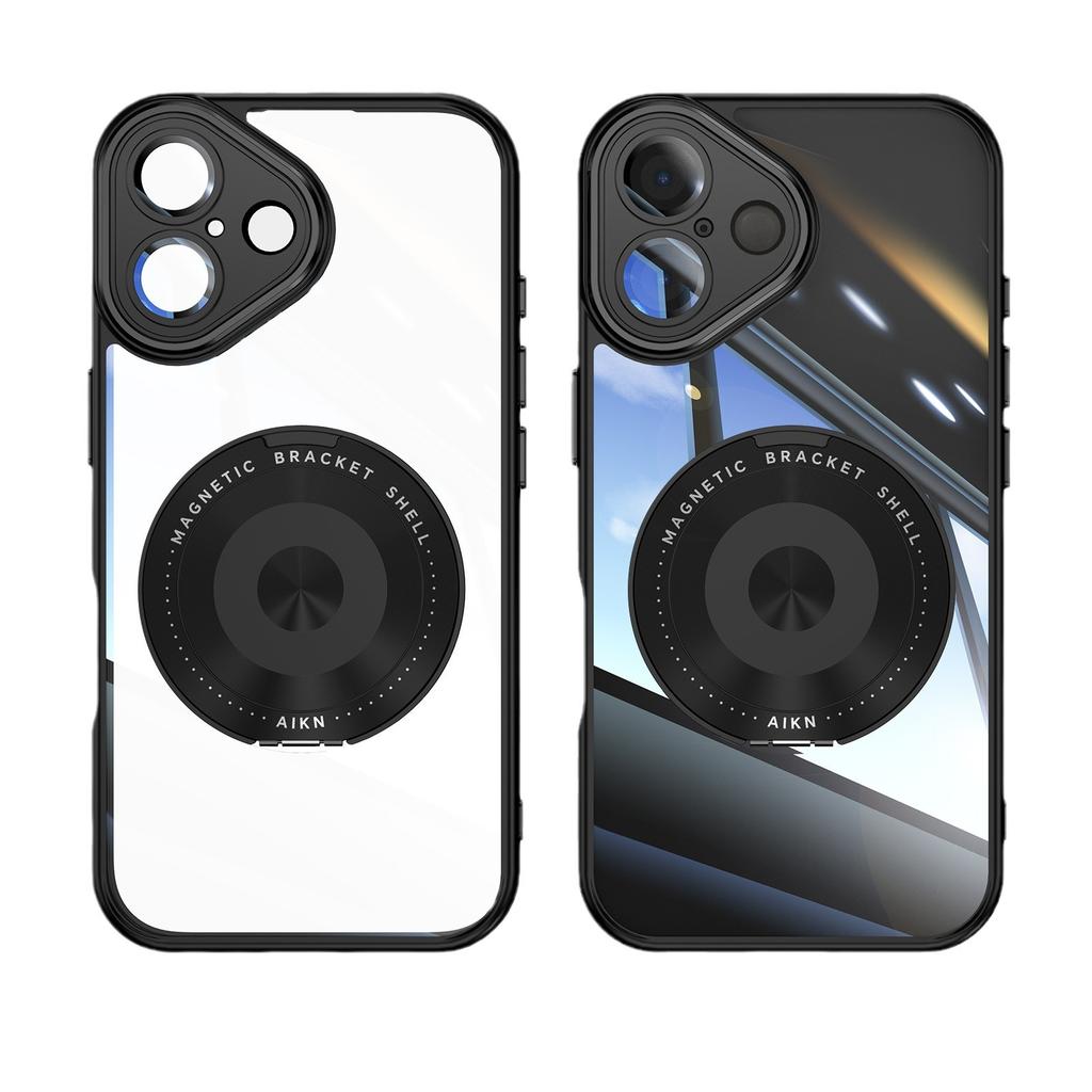 Applicable To Apple 16plus Lens Film 14 Phone Case Rotating Magnetic Ticktick 360 Stand Case IPhone15Pro