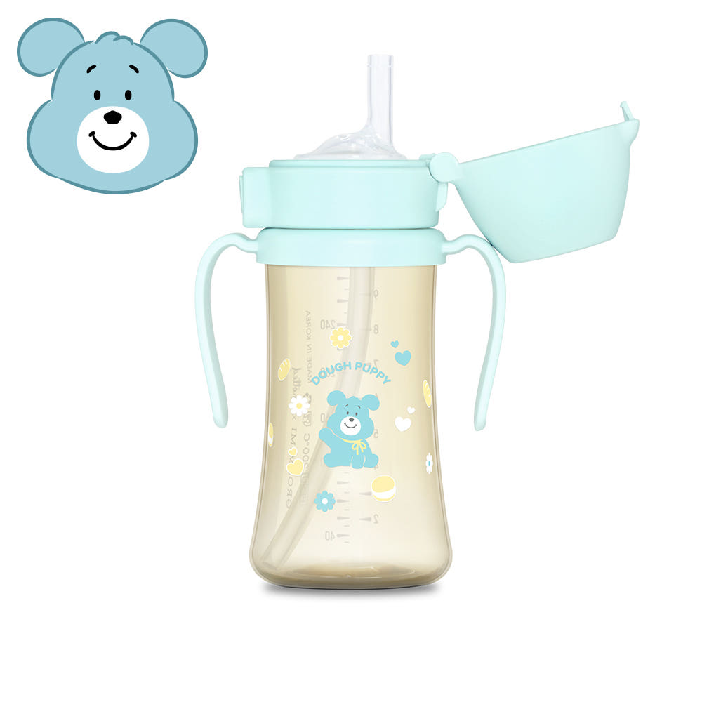 Grosmimi x Knotted PPSU One-Touch Straw Cup (300ml) - Dough Puppy Edition