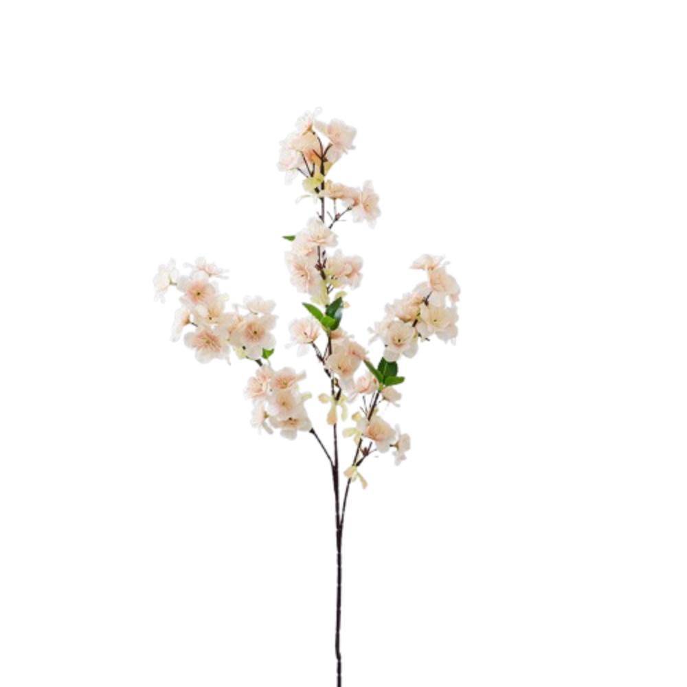 Plastic Artificial Peach Blossom Branch Real Touch Fake Flower Silk Cherry Blossom  Wedding Decor