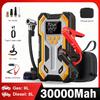 30000mAh 7000A Car Jump Starter Air Compressor 150PSI LCD Screen Portable Power Bank Battery Booster for Gas Diesel Engines