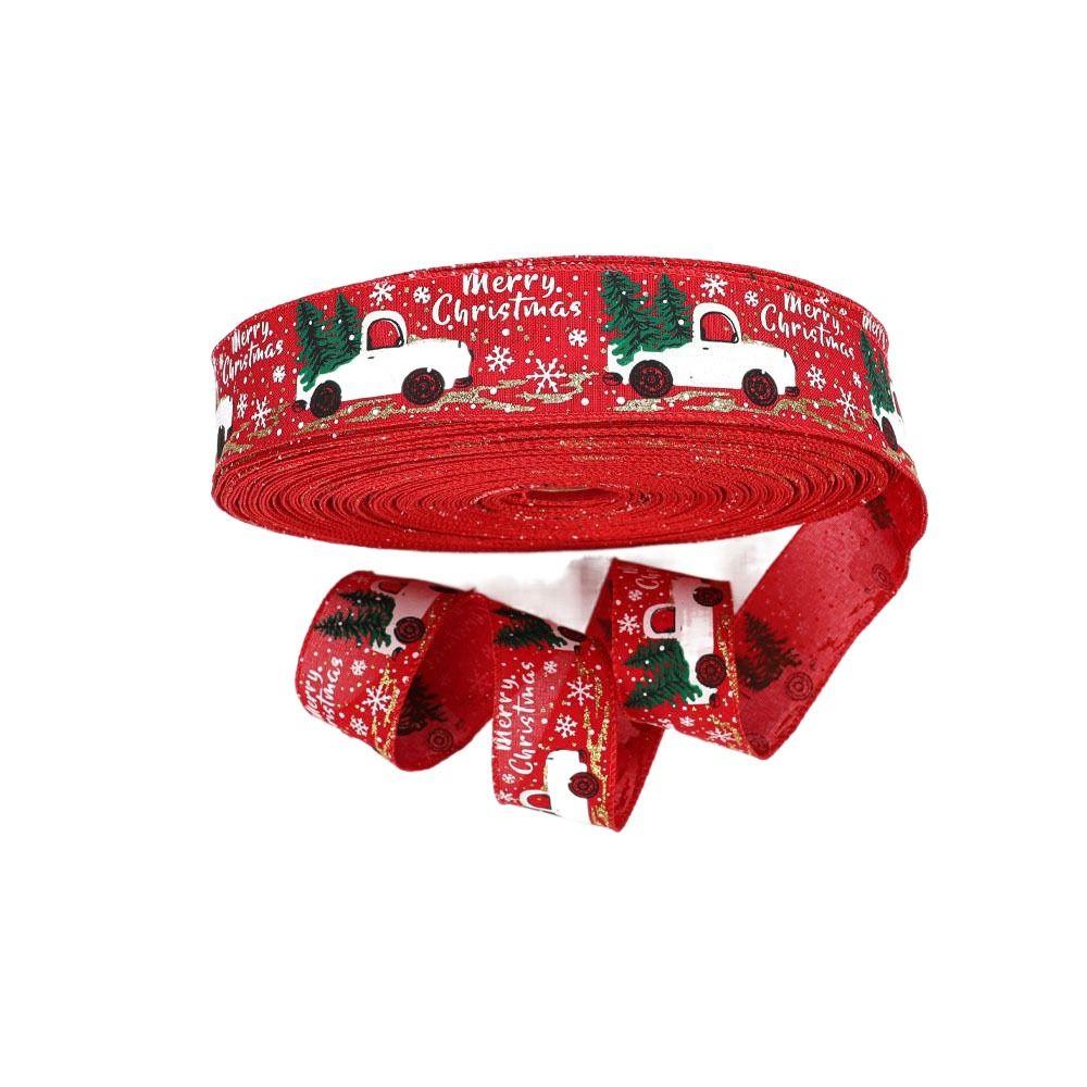 DIY Wreath Christmas Ribbon 5CM 6.3CM 2M Christmas Gift Packing Wrapping  Party