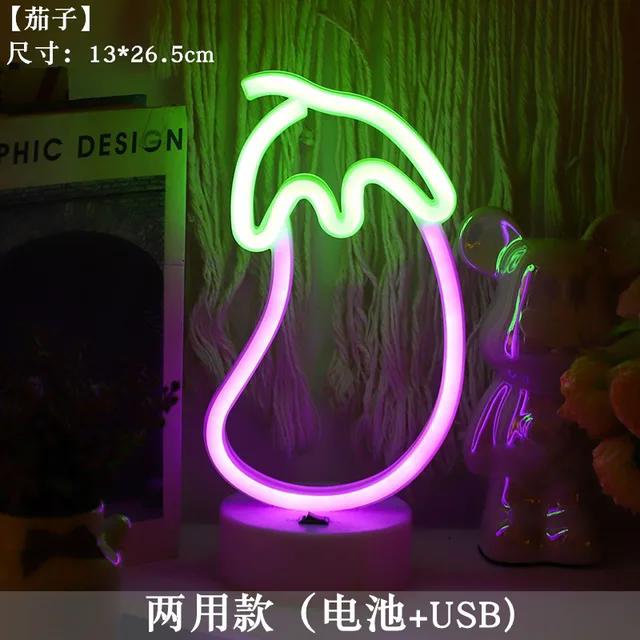 Neon Sign USB LED Decoration Unicorn Flamingo Lamp Moon Rainbow For Home Kid Room Bedside Night Light Decor Light For Children