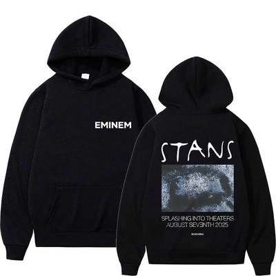 Rapper Eminem Stans Album Nová Mikina Pánská Hip Hop Rock Gotická Mikina s Kapucí Retro Oversized Fleece Dlouhý Rukáv Hoody