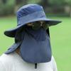 Fishing Hat Breathable Wide Brim Sun Protective Portable Outdoor Sun Hat with Detachable Neck Flap for Beach Outdoor