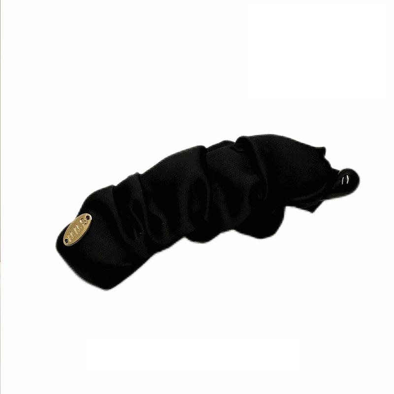 

1PC Elegant Solid Fold Fabric Banana Hairpin For Women Girls High Ponytail Holder Hair Clip Barrette Fashion Hair Accessories