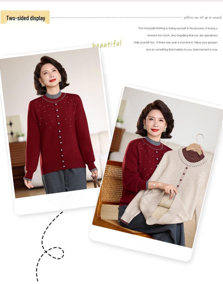 Neues Baby von Mama: Herbst/Winter Strick-Samt Basis-Pullover - Vielseitig, Warm und Stilvoll für Damen