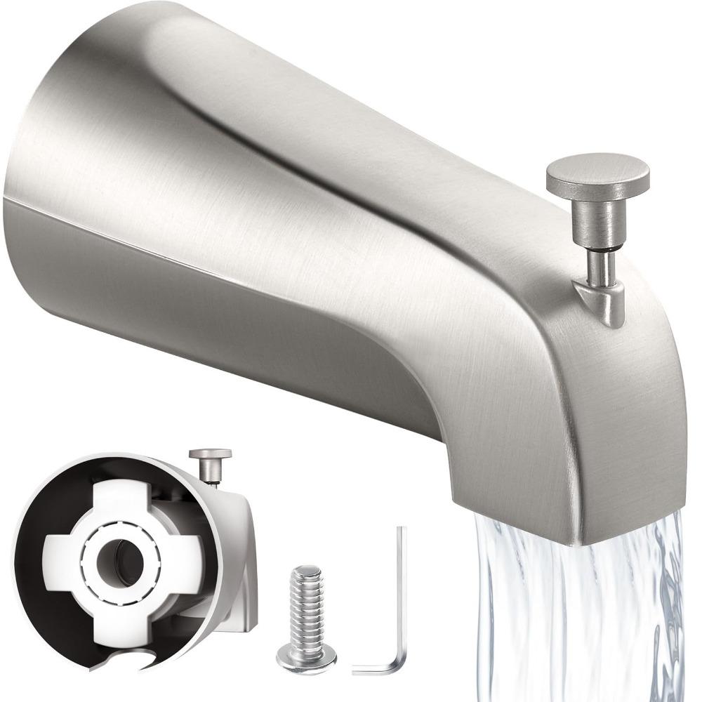 Durable Bathtub Faucet Spout Zinc Zinc Zinc Alloy Pull Type Faucet Diverter Faucet Easy Installation
