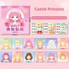 Stickers Book Handicrafts Creative Kids Stickers 15 Pages Toy Puzzle Reusable for Girls Cartoon Princess Make A Face Stickers