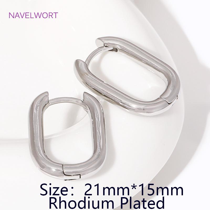 

Trendy 18K Gold Plated Brass U Shape Geometric Hoop Earring High Quality Earrings Jewelry,Fashion Jewelry For Women Gifts 2 pieces