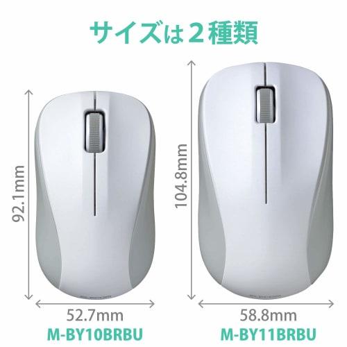 ELECOM Mouse Bluetooth 3 Button M Size Compatible with MacOS/iOS/iPadOS White M-BY11BRWH