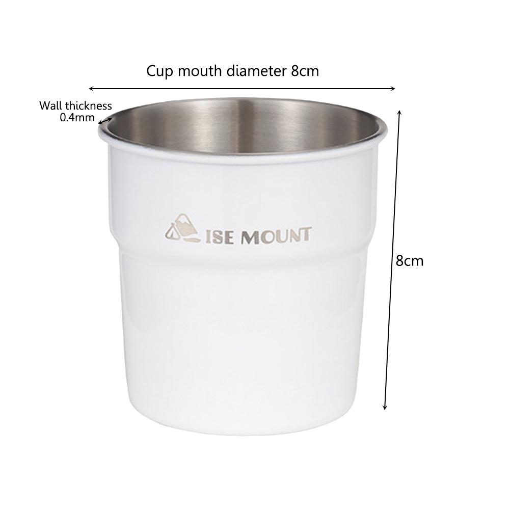 300ml Beer Wine Cups Portable Stainless Steel Tableware Tea Coffee Milk Beer Mug Stackable Camping Water Cup for Travel Hiking
