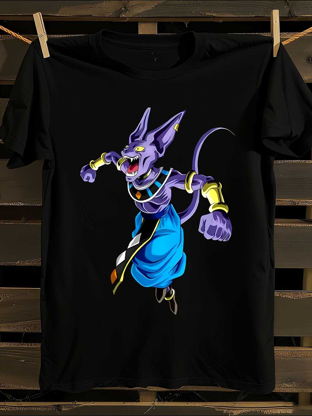 Beerus Anime Graphic T-Shirt S
