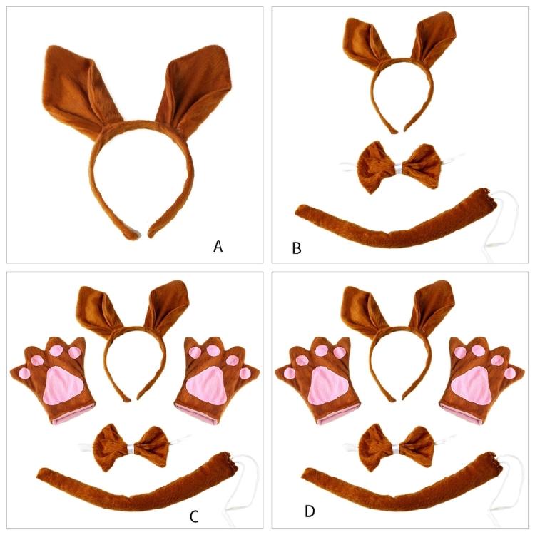 1/3/4 Animal Fancy Costume Kit Accessories Squirrel Cosplay Halloween Costumes