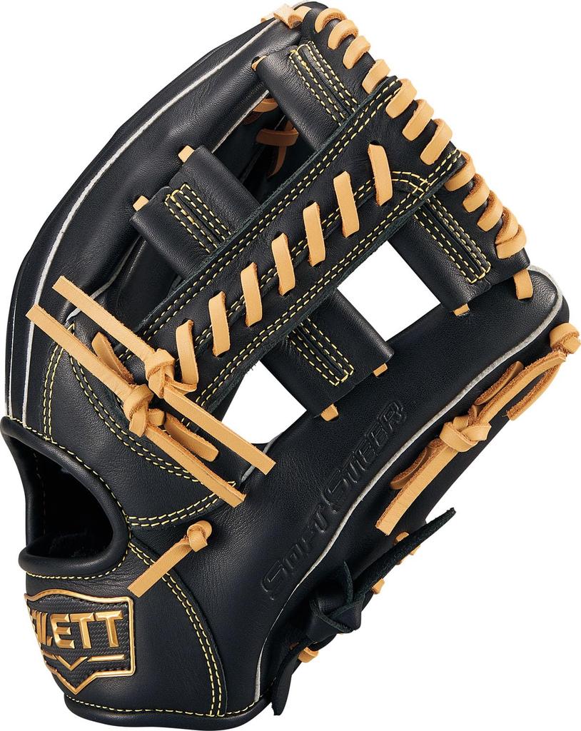 ZETT Soft Steer Baseball Black X Pastel Brown Size BRGB35520F Glove, All-Around, Left-Handed Throw, (1932), 4,