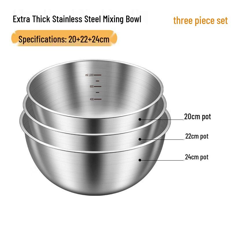 Versatile Stainless Steel Kitchen Mixing Bowl