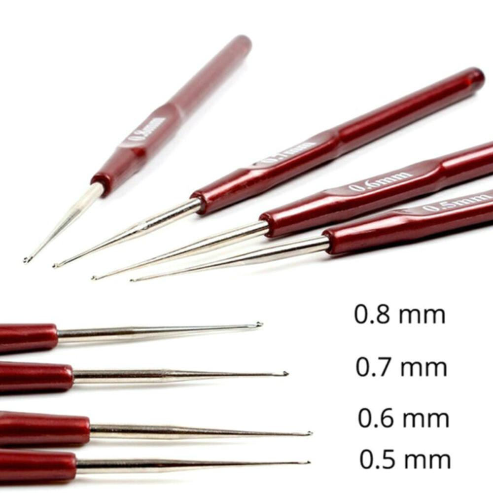 Handle Micro Hook Dreadlock Crochet Needles Hook Needle Hair Wig Making Tools
