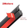 EPDM Rubber With Double-Sided Adhesive Tape 2m Seal Strip Trim Fit For Car Front Rear Bumper Side Skirt Weatherstrip Rubber