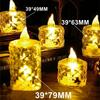 3Pack LED Crystal Candle Light Flameless Candle Light Electronic Night Lamp Dating Party Holiday Home Wedding Decoration