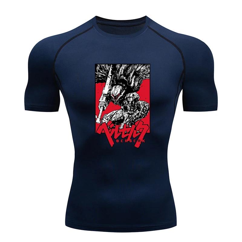 Sportswear for Men Gym Anime Berserker Men's Compression T-shirt Sports Tights Fitness Long Sleeve Running Training Sportswear