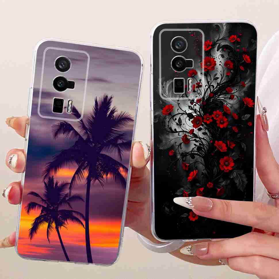 Für Redmi K60 k 60 5G Hülle Einfaches Cartoon-Design Silikon TPU Rückabdeckung Für Redmi K60 Pro 5G 22127RK46C Handy-Schutzhüllen