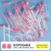 50 Stück/Packung Einweg Mundpflegeschwammstäbchen Weiche Saugfähige Zahnreinigungsstäbchen Tragbares Dentalhygienewerkzeug