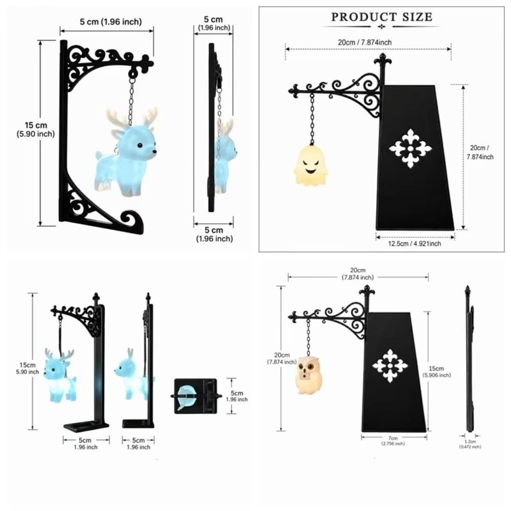 Magical Animal Owl Bookshelf Lamp Warm LED Bookend Atmosphere Light for Home Room Decor