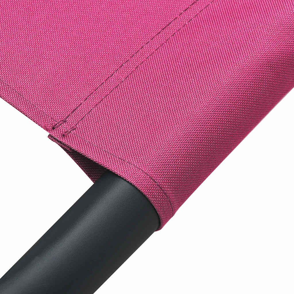 vidaXL Sun Lounger with Sun Canopy and Cushion Pink