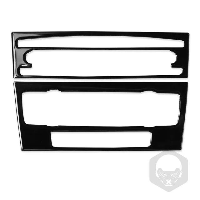 For Bmw 3 Series 2005-2012 E90 E92 Piano Black Air Conditioner CD Control Panel Plastic Cover Car Interior Accessoriers Sticker