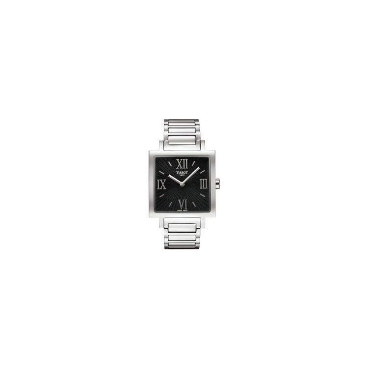 TISSOT  S&eacute;rie Runtin Mouvement Quartz Montre D&eacute;contract&eacute;e Simple &Eacute;tanche 29mm Cadran Noir Bo&icirc;tier en Acier Inoxydable Bracelet en Acier Inoxydable T034.309.11.053.00