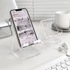 Acrylic Transparent Minimalist Ins Foldable Phone Holder Desktop Lazy Tablet Stand For iPhone iPad Galaxy Tab Smartphone Bracket