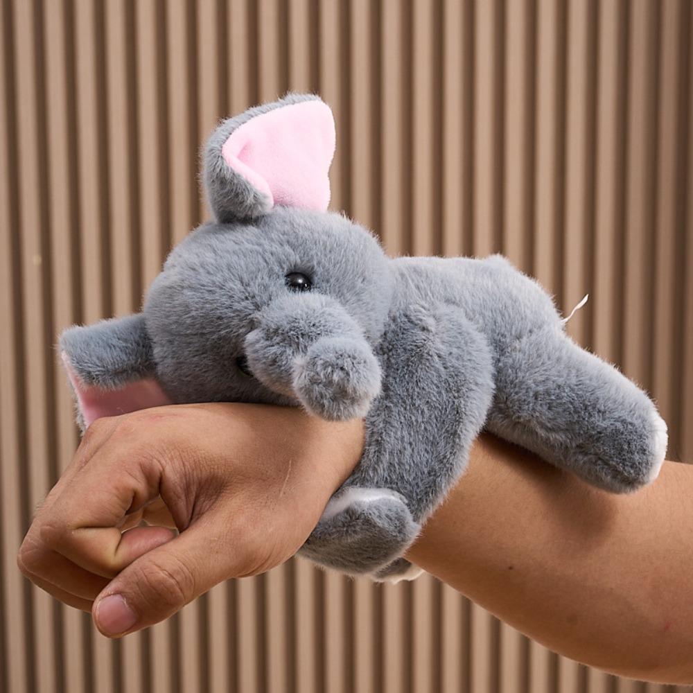 Koala Tiger Slap Snap Wrap Forest Animal Plush Hand Ring Children Game Props